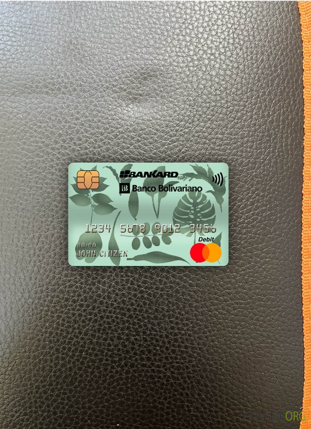 Equateur Banco Bolivariano mastercard photolook recto